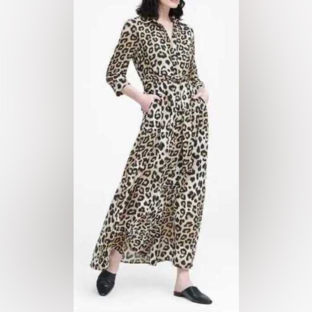 Banana Republic Animal Print Maxi Dress